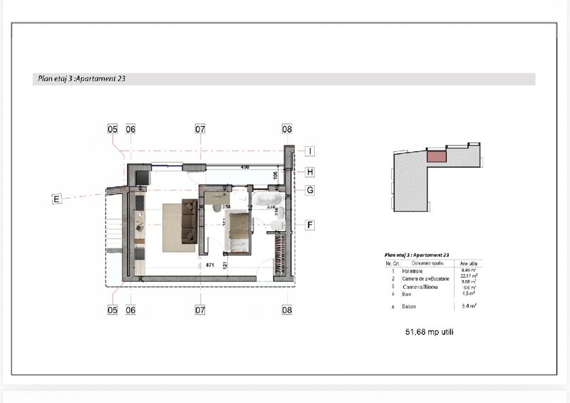 Titan, sector 3, apartament 2 camere 52 mp + balcon, bloc nou